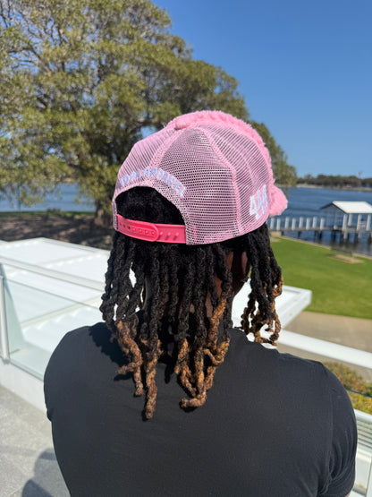IOPA Pink Sherpa Mesh Trucker Hat