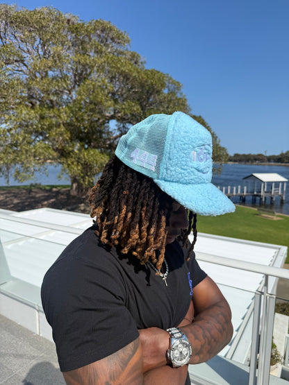 IOPA Blue Sherpa Mesh Trucker Hat