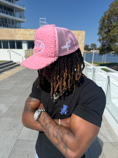 IOPA Pink Sherpa Mesh Trucker Hat