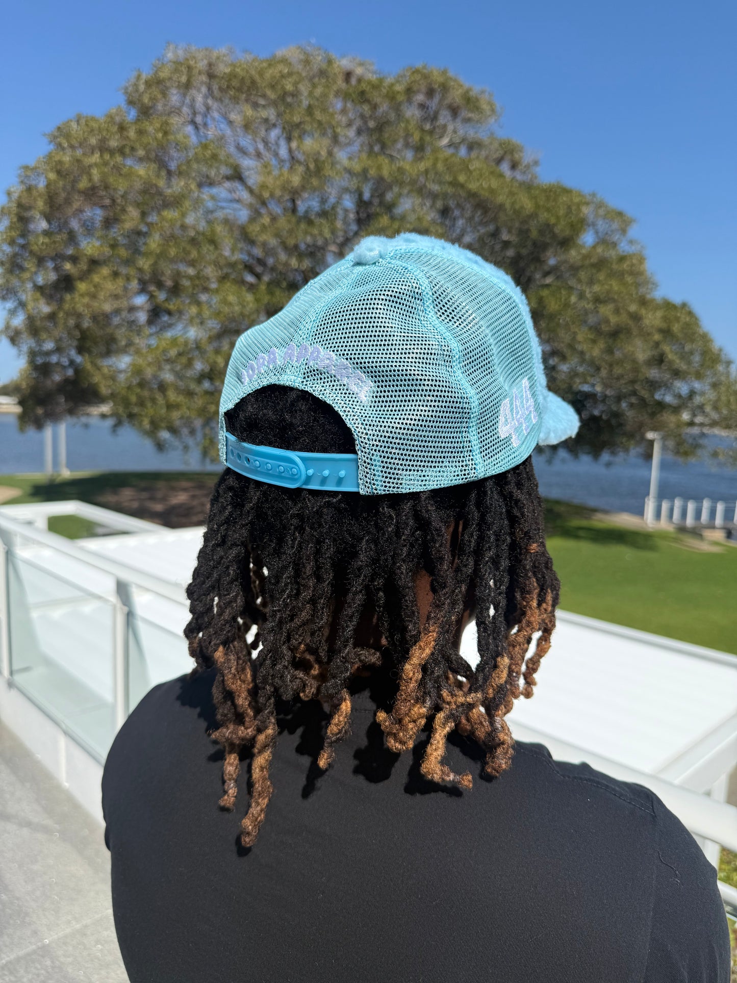 IOPA Blue Sherpa Mesh Trucker Hat