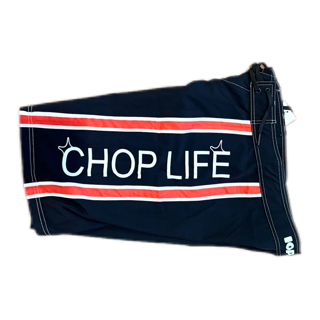 IOPA “Chop Life” Boardshorts – Red Stripe